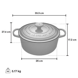 Le Creuset Round Dutch Oven 5.3L, Agave