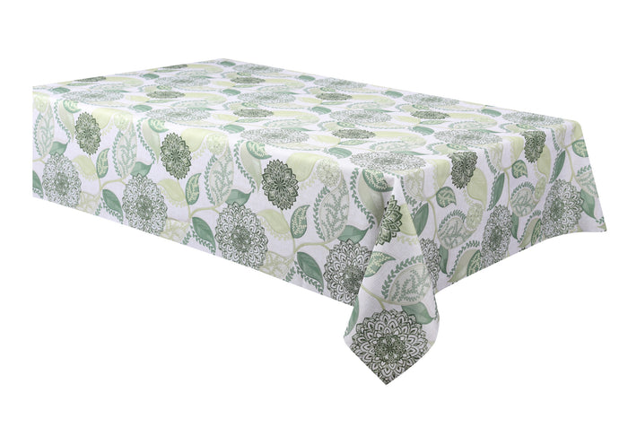 Texstyles Deco Tablecloth 58 x 94 Inch, Madeira Green