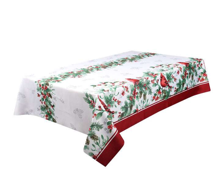 Texstyles Deco Tablecloth 58 x 108 Inch, Melody Red