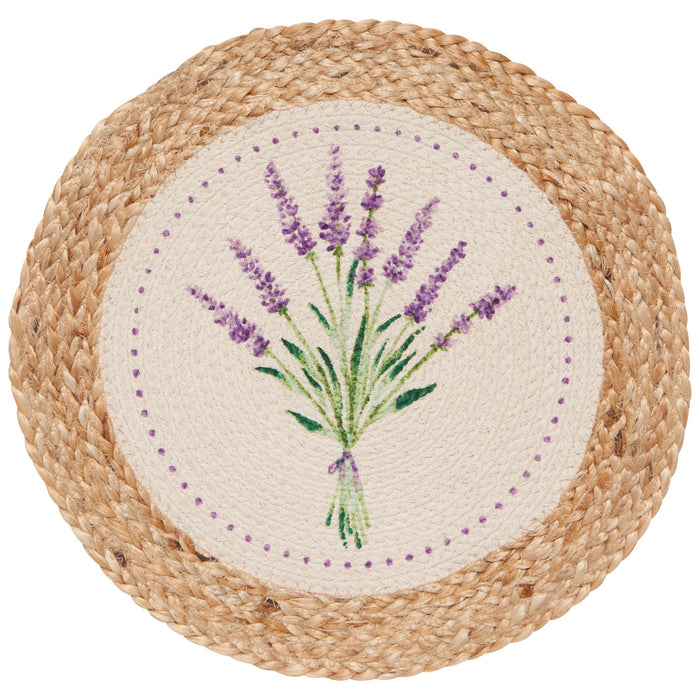 Danica Now Designs Round Braided Placemat, Lavender