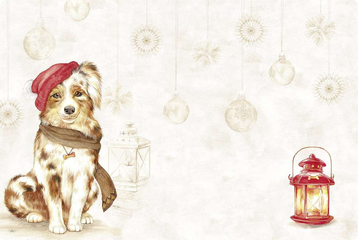 IHR Placemat, 'Jack' Santa Dog