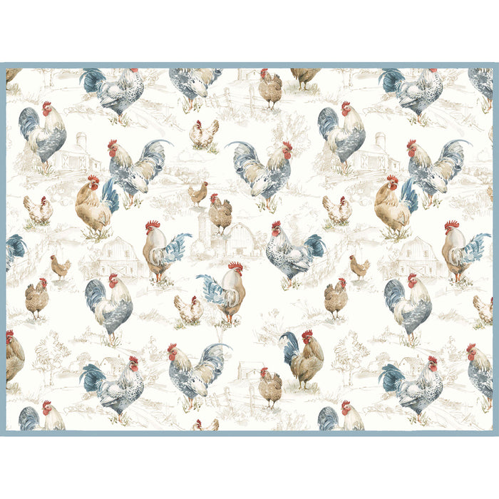 Kay Dee Dish Drying Mat, Countryside Rooster