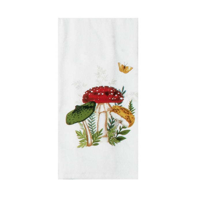 Kay Dee Dual Purpose Terry Tea Towel, Botanical Mushrooms Cluster