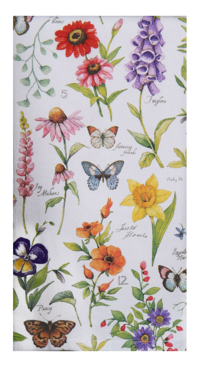 Kay Dee Designs Dual Purpose Terry Tea Towel, Tea Towel, Garden Walk Floral Toss