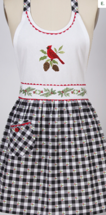 Kay Dee Apron Adult Hostess, Winter Cardinal