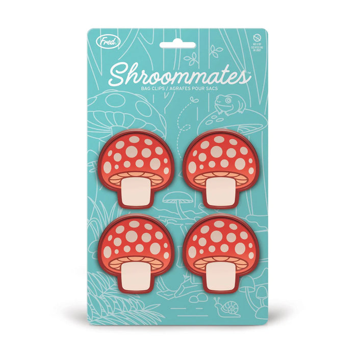 FRED Bag Clips Set of 4, 'Shroommates' Mushrooms