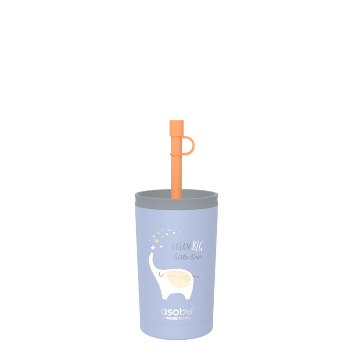 Asobu Mini Sippy Travel Cup 12oz, Blue Elephant