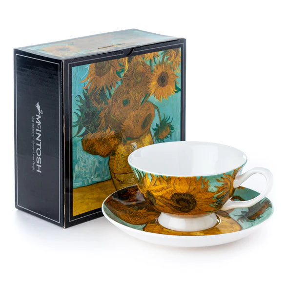 McIntosh Tea Cup & Saucer, Van Gogh Sunflowers