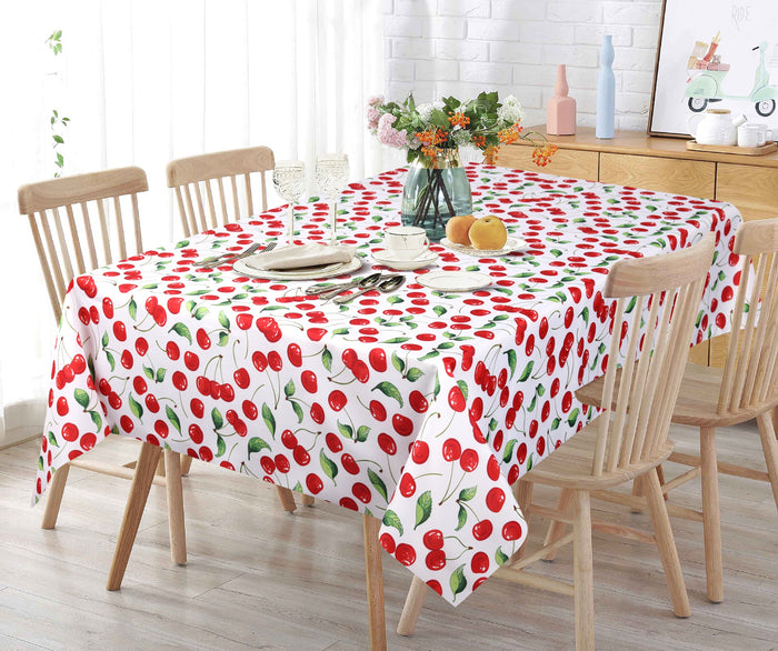 Texstyles Deco Tablecloth 58 x 78 Inch, Cerise Red