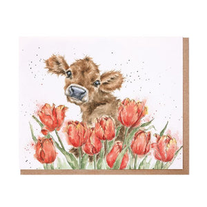 Wrendale Designs Greeting Card, Blank 'Bessie' Cow