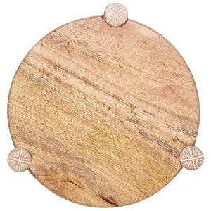 Danica Heirloom Footed Round Tray, Nosh Mango Wood