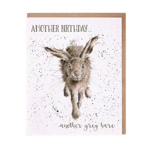 Wrendale Designs Greeting Card, Birthday 'Little Gray Hare'