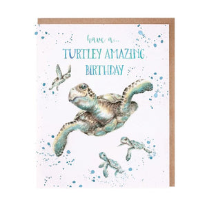 Wrendale Designs Greeting Card, Birthday 'Turtley Amazing' Turtle