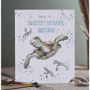 Wrendale Designs Greeting Card, Birthday 'Turtley Amazing' Turtle