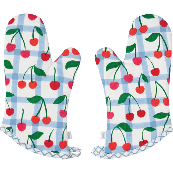 Danica Jubilee Oven Mitt Set of 2, Very Cherry