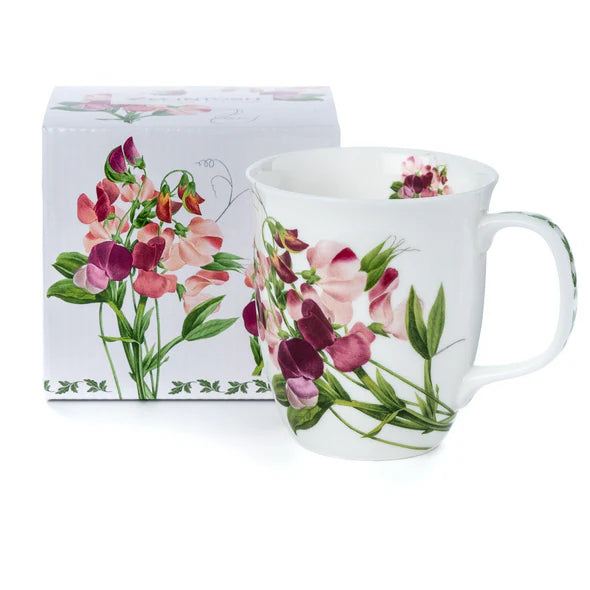 McIntosh Java Mug, Botanical Flowers Pink Sweet Pea