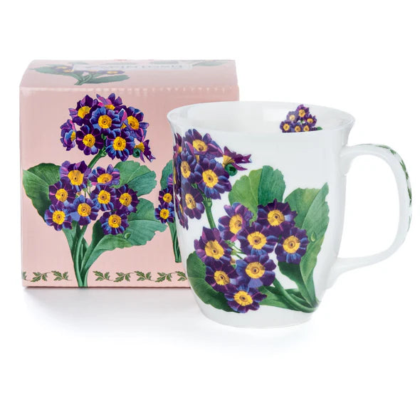 McIntosh Java Mug, Botanical Flowers Purple Primrose