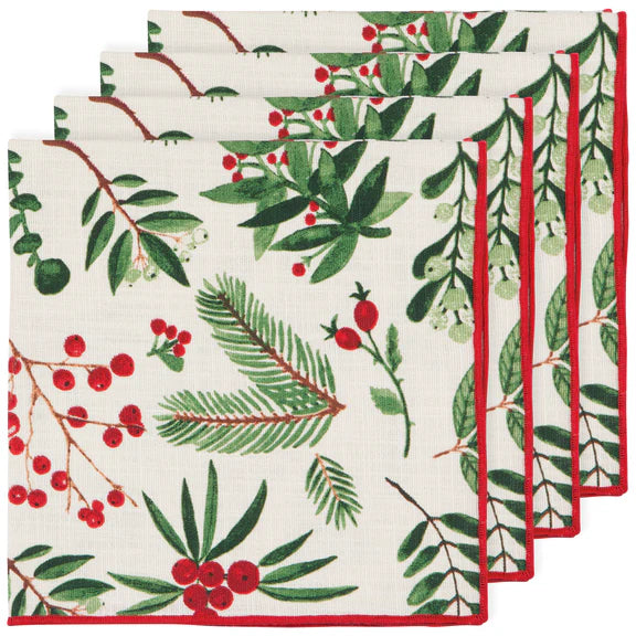 Danica Now Designs Cloth Napkin Set of 4, Winterberry