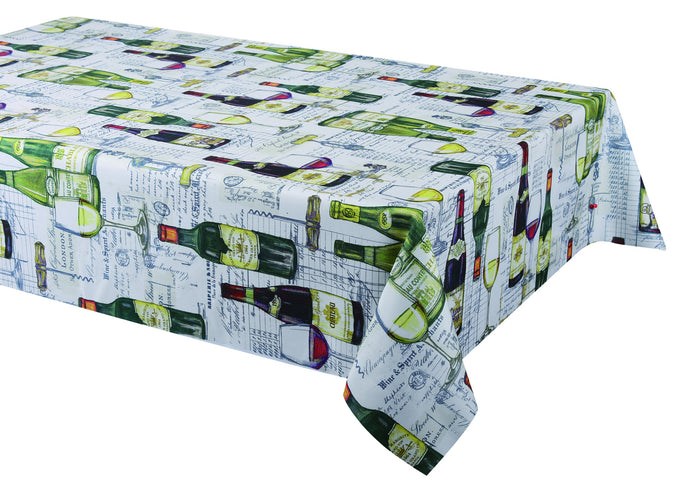 Texstyles Deco Tablecloth 58 x 94 Inch, Wine