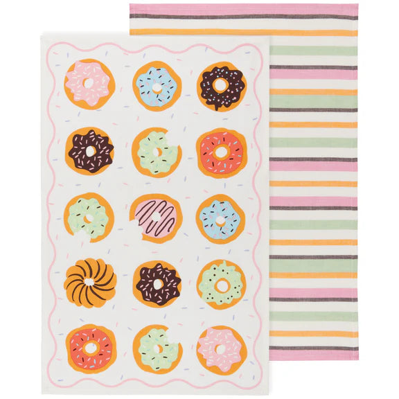 Danica Jubilee Tea Towels Set of 2, Donuts