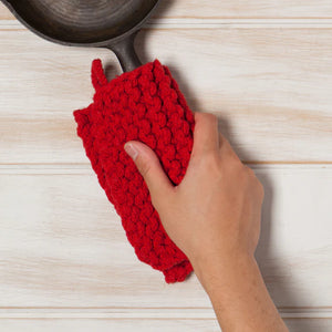 Danica Heirloom Knit Pot Holder, Chilli