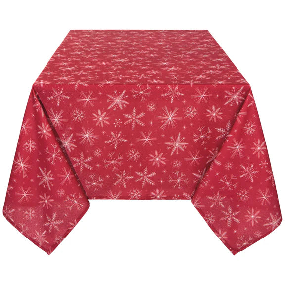 Danica Now Designs Tablecloth 60 x 120 Inch, Snowflakes Clean Coast