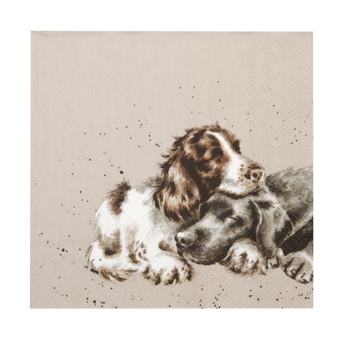 Wrendale Designs Lunch Paper Napkin,  Growing Old Together' Dog