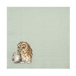 Wrendale Designs Lunch Paper Napkin, 'Owl Together' Owl