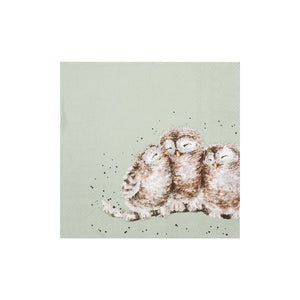 Wrendale Designs Cocktail Paper Napkin, 'Owl Together' Owl