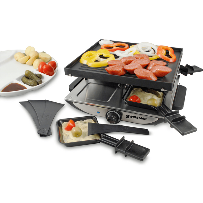 Swissmar Geneva Raclette Grill 4 Person, Aluminum Non-Stick Top