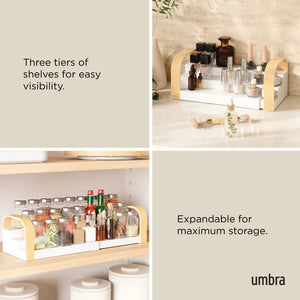 Umbra 3-Tier Spice Shelf, White