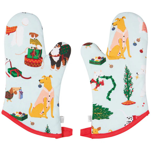 Danica Jubilee Oven Mitt Set of 2, Holiday Hounds