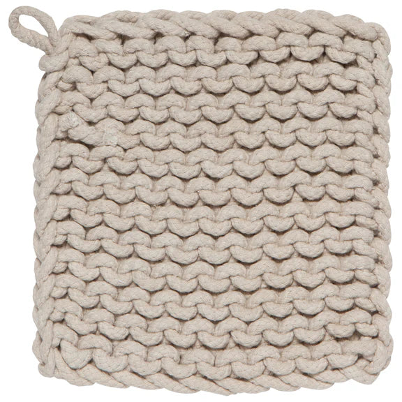 Danica Heirloom Knit Pot Holder, Dove Gray