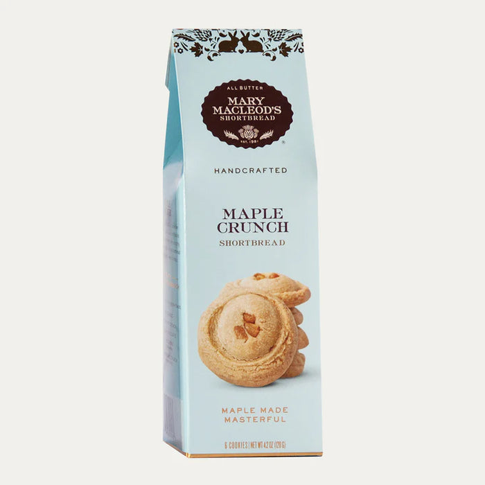 Mary Macleod's Shortbread Blue Peaked Box Shortbread Cookies, Maple Crunch