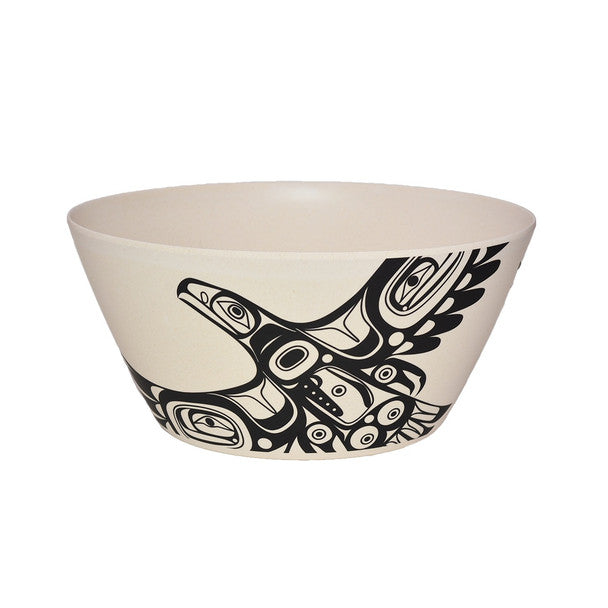 Native Northwest Bamboo Bowl 10 Inch, Soaring Eagle