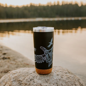 Native Northwest Cork Base Travel Mug 20oz, Soaring Eagle