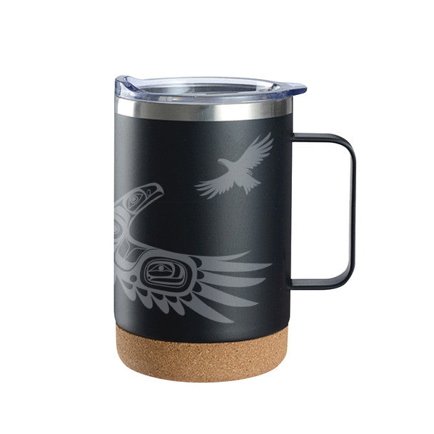 Native Northwest Cork Base Travel Mug 16oz, Soaring Eagle