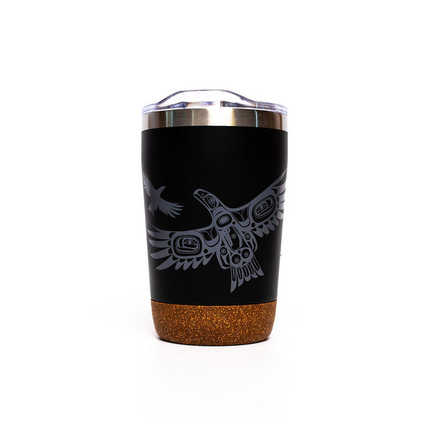 Native Northwest Cork Base Travel Mug 12oz, Soaring Eagle