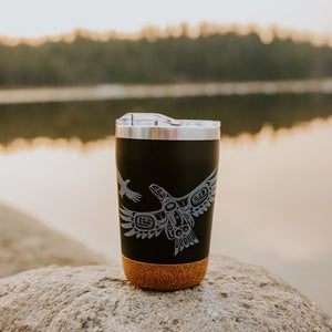 Native Northwest Cork Base Travel Mug 12oz, Soaring Eagle