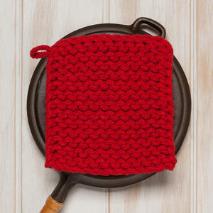 Danica Heirloom Knit Pot Holder, Chilli