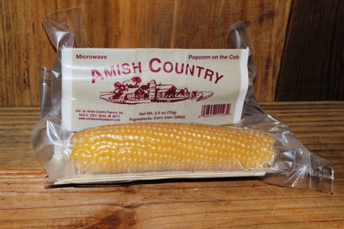 Amish Country Popcorn Microwave Popcorn on the Cob, White