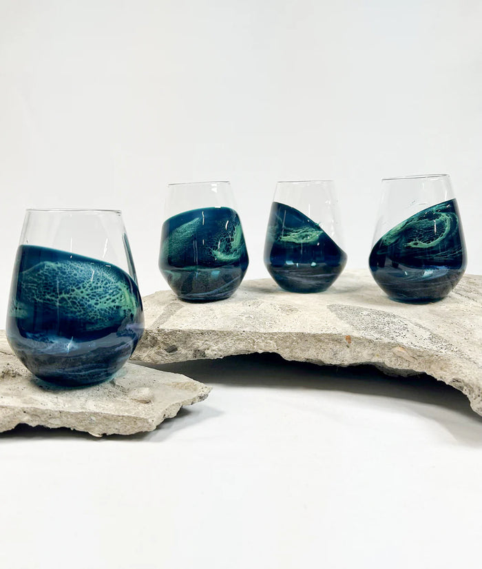 Lynn & Liana Designs Resin Wine Glass, Northern Lights