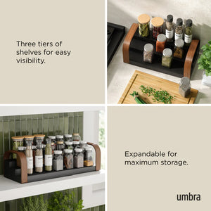 Umbra 3-Tier Spice Shelf, Black