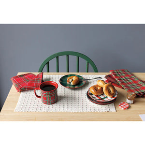 Danica Now Designs Appetizer Plates Set of 4, Holiday Plaid