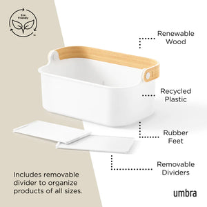 Umbra Bellwood Storage Bin, White