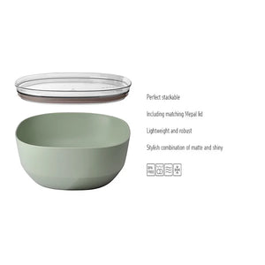 Mepal SILUETA Serving Bowl with Lid 4L, Nordic Sage