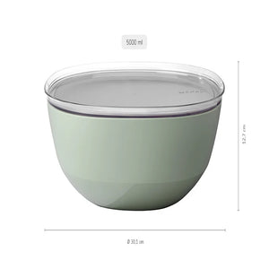 Mepal SILUETA Serving Bowl with Lid 5L, Nordic Sage