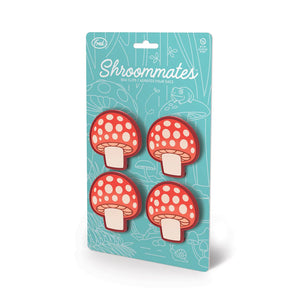 FRED Bag Clips Set of 4, 'Shroommates' Mushrooms