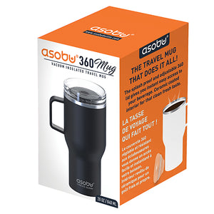 Asobu 360 Travel Mug 840ml | 23oz, Black