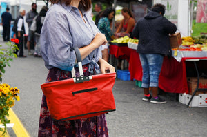 RSVP Market Basket Tote, Red